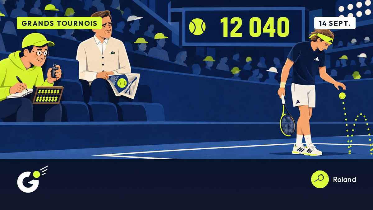 Zverev dit ne pas savoir pourquoi il rebondit la balle jusqu&rsquo;à 25 fois avant de servir, Roland constate qu&rsquo;on a inventé une statistique pour un geste qui n&rsquo;en demandait pas