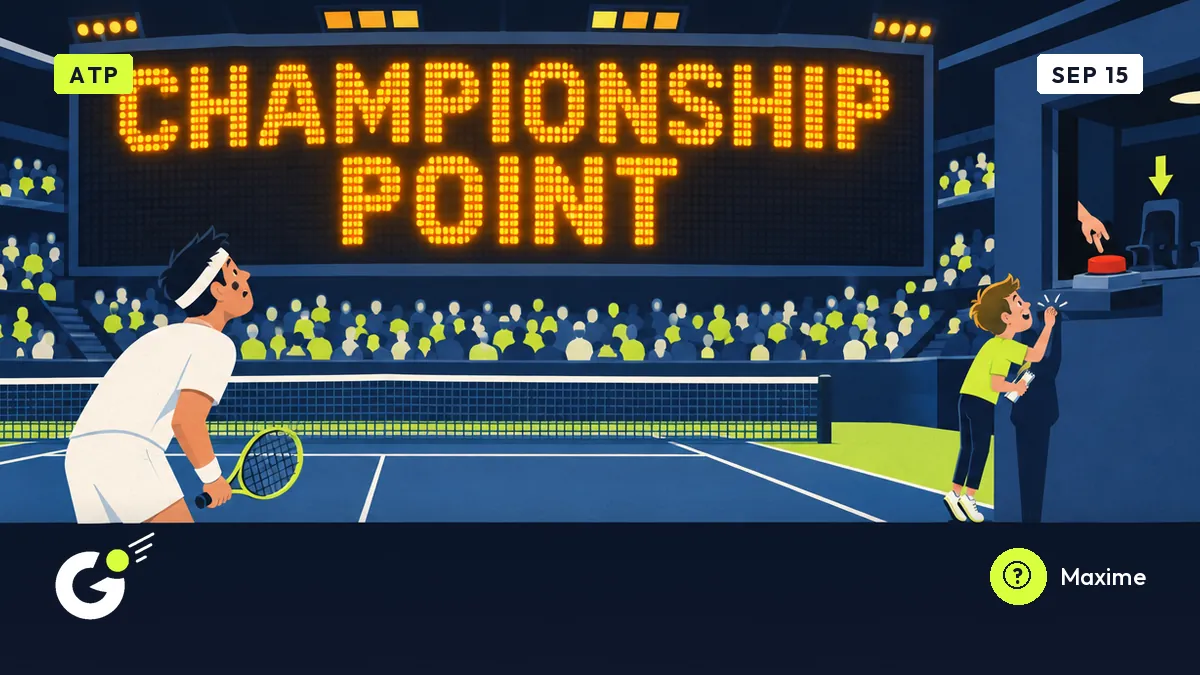 The stadium screen told Del Potro it was Championship Point, Maxime wants a name