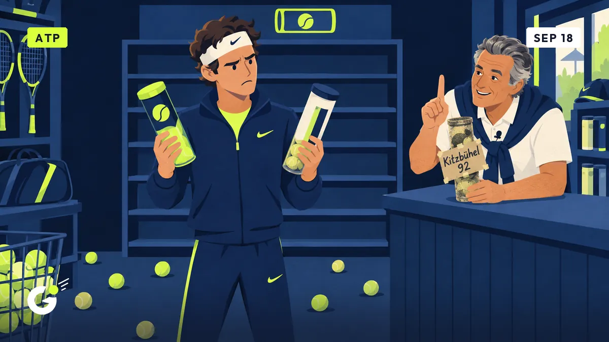 Fritz can’t find the US Open balls in any shop, and Jean-Pol saw it coming