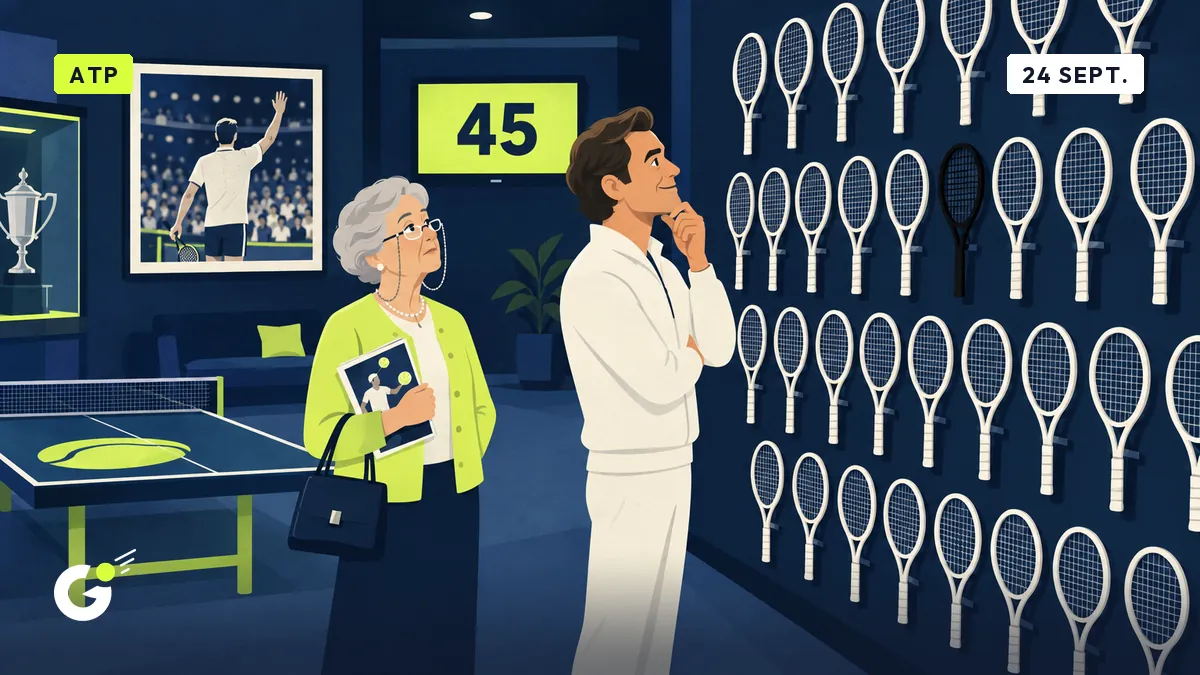 Federer inaugure sa « RF Room » à Londres, Monique compare avec le mur du garage