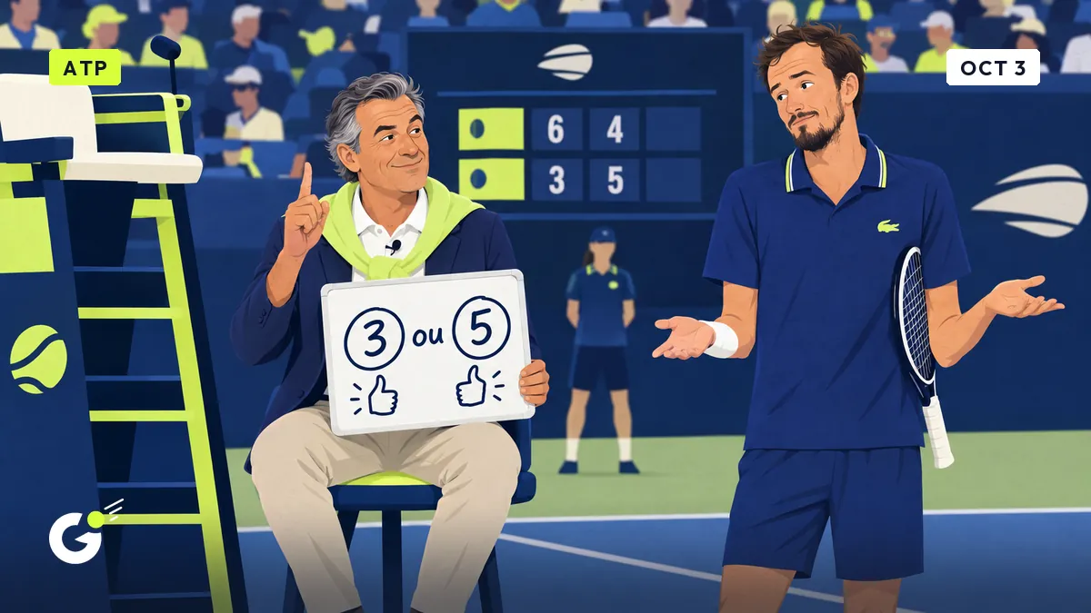 Medvedev prefers three sets at the Grand Slams, and so does Jean-Pol, since this morning
